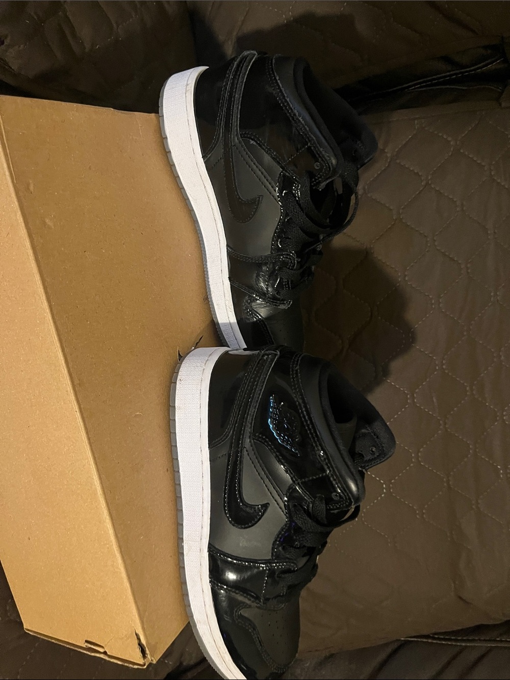 Jordan 1 Kids Black and White Sneakers